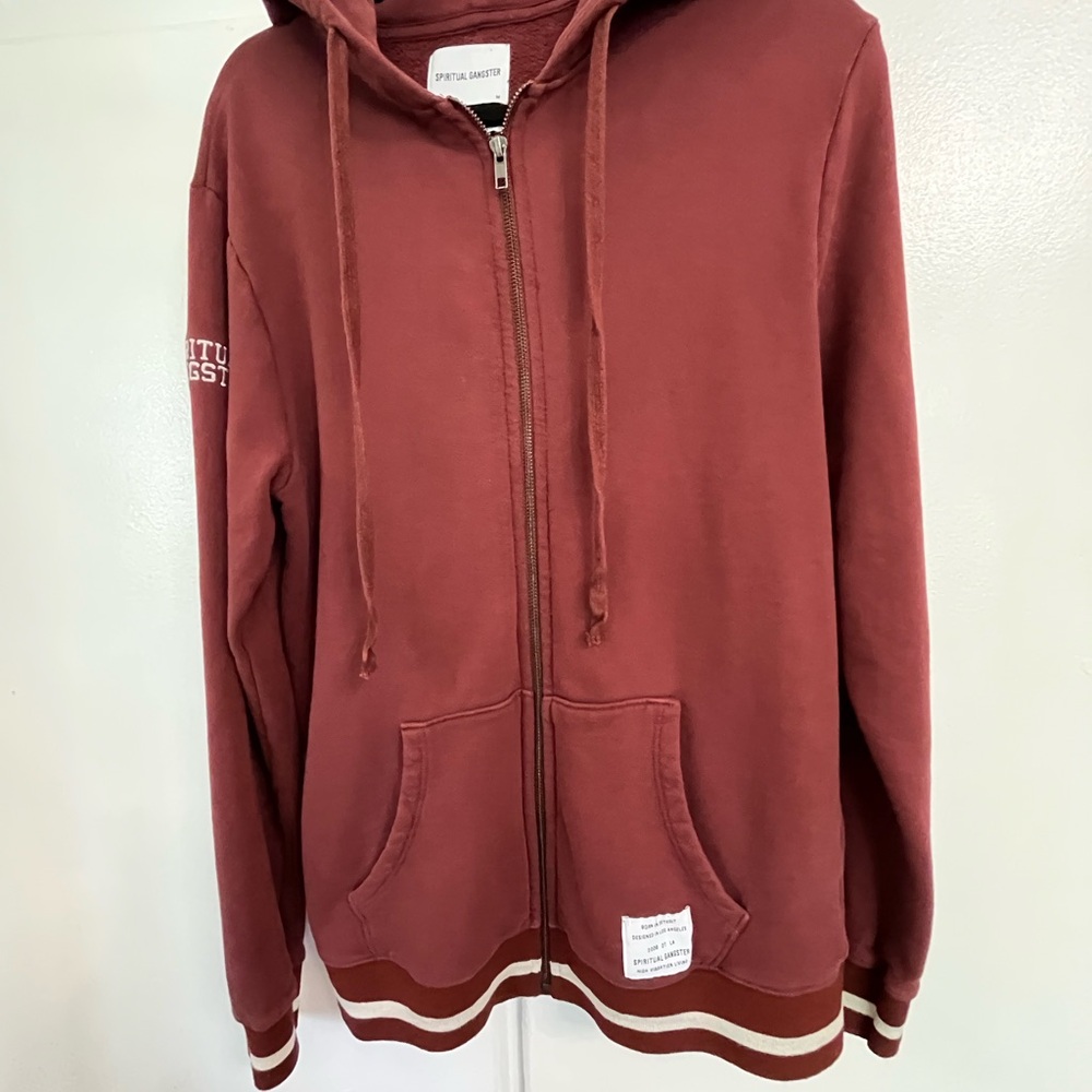 Full Zip up Spiritual Gangster Hoodie M